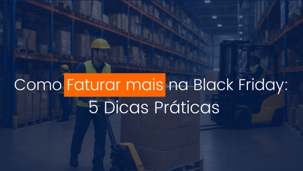 Centro de distribuição preparado para o aumento de pedidos durante a Black Friday, com equipes e processos otimizados.